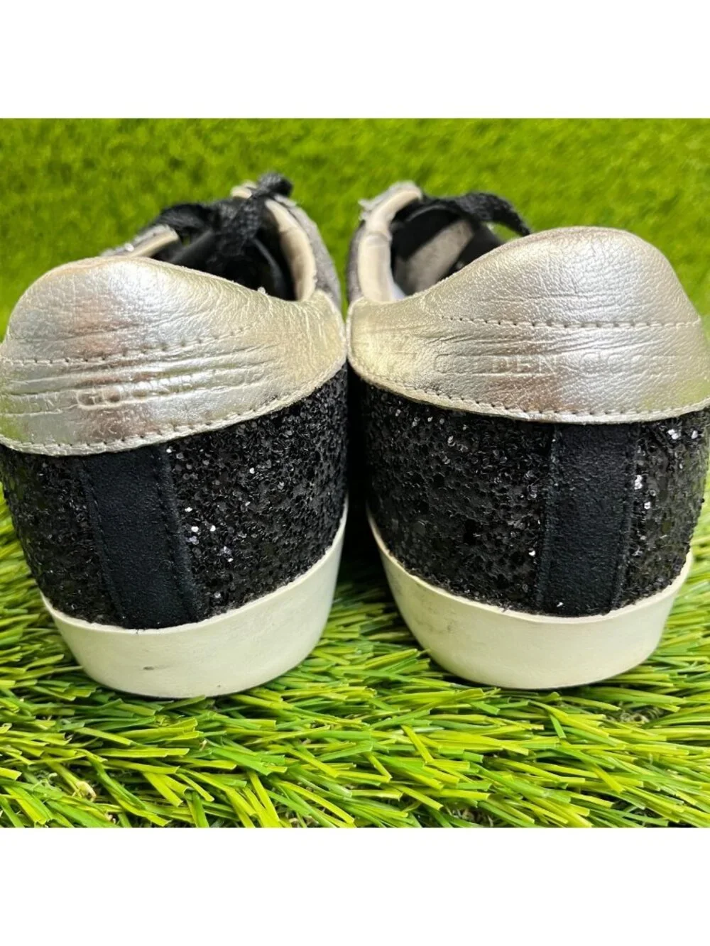Golden Goose Super-Star Womens Size 5 Black Athletic Walking Shoes Sneakers